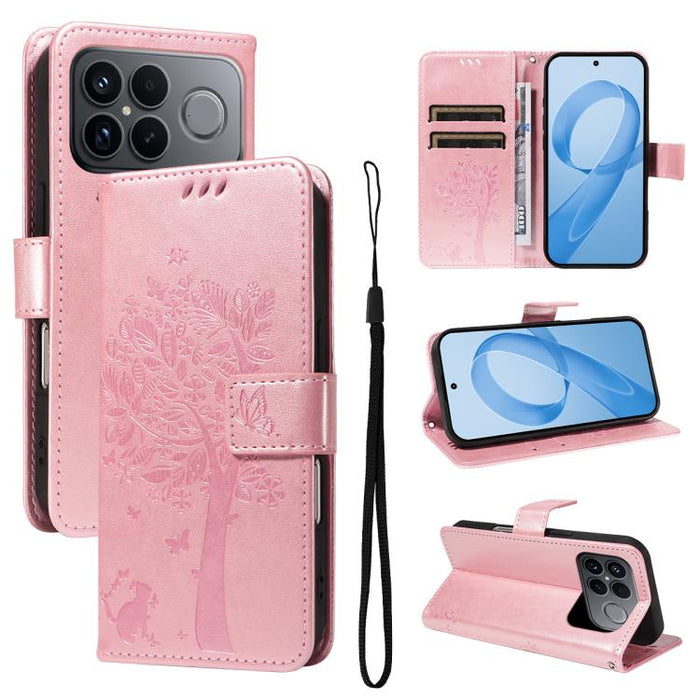 Funda de cuero con tapa para teléfono con estampado en relieve de árbol y gato, For Redmi Turbo 5 Max 5G, For Redmi Turbo 5 5G / Poco X8 Pro 5G, For Redmi K90 Pro Max/Poco F8 Ultra, For Redmi K90 / Poco F8 Pro, For Redmi 15C 5G / 4G EU 173mm           ...