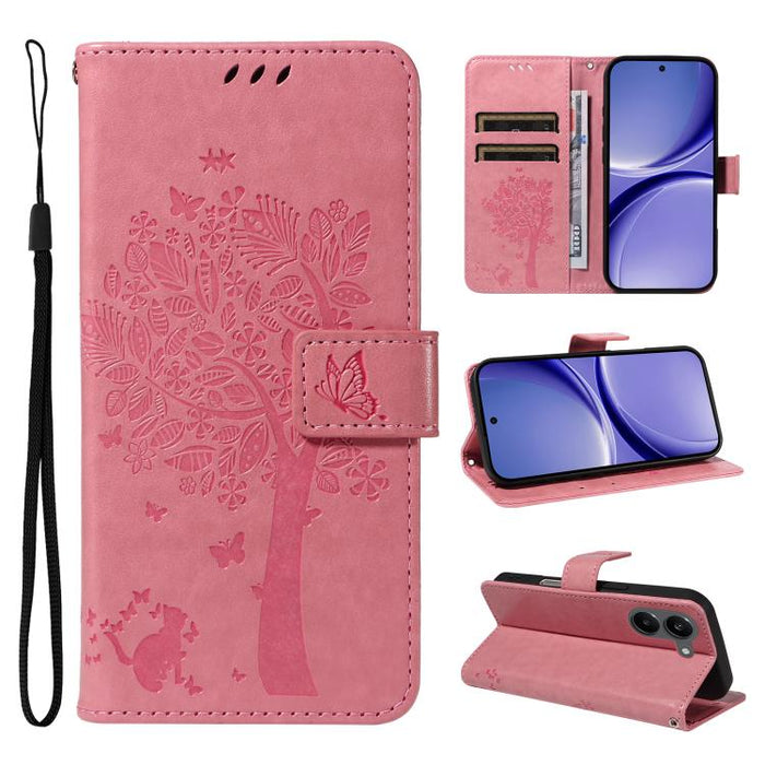 Funda de cuero con tapa para teléfono con estampado en relieve de árbol y gato, For Redmi Turbo 5 Max 5G, For Redmi Turbo 5 5G / Poco X8 Pro 5G, For Redmi K90 Pro Max/Poco F8 Ultra, For Redmi K90 / Poco F8 Pro, For Redmi 15C 5G / 4G EU 173mm           ...