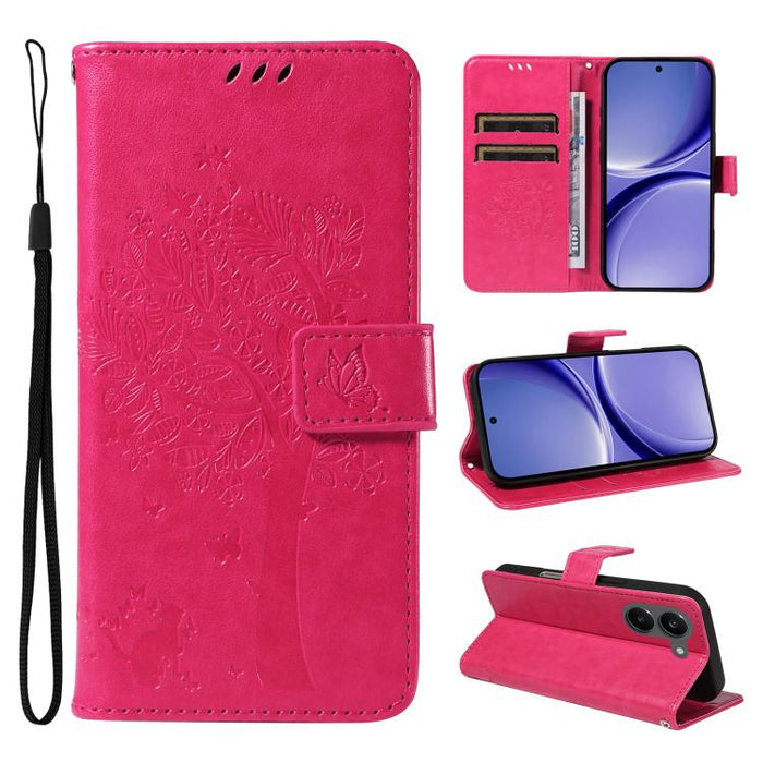 Funda de cuero con tapa para teléfono con estampado en relieve de árbol y gato, For Redmi Turbo 5 Max 5G, For Redmi Turbo 5 5G / Poco X8 Pro 5G, For Redmi K90 Pro Max/Poco F8 Ultra, For Redmi K90 / Poco F8 Pro, For Redmi 15C 5G / 4G EU 173mm           ...
