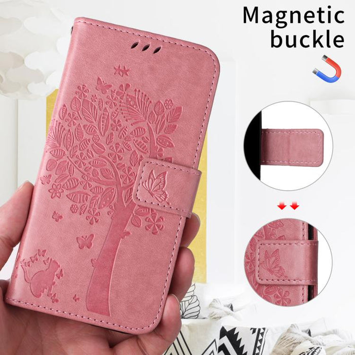 Funda de cuero con tapa para teléfono con estampado en relieve de árbol y gato, For Redmi Turbo 5 Max 5G, For Redmi Turbo 5 5G / Poco X8 Pro 5G, For Redmi K90 Pro Max/Poco F8 Ultra, For Redmi K90 / Poco F8 Pro, For Redmi 15C 5G / 4G EU 173mm           ...