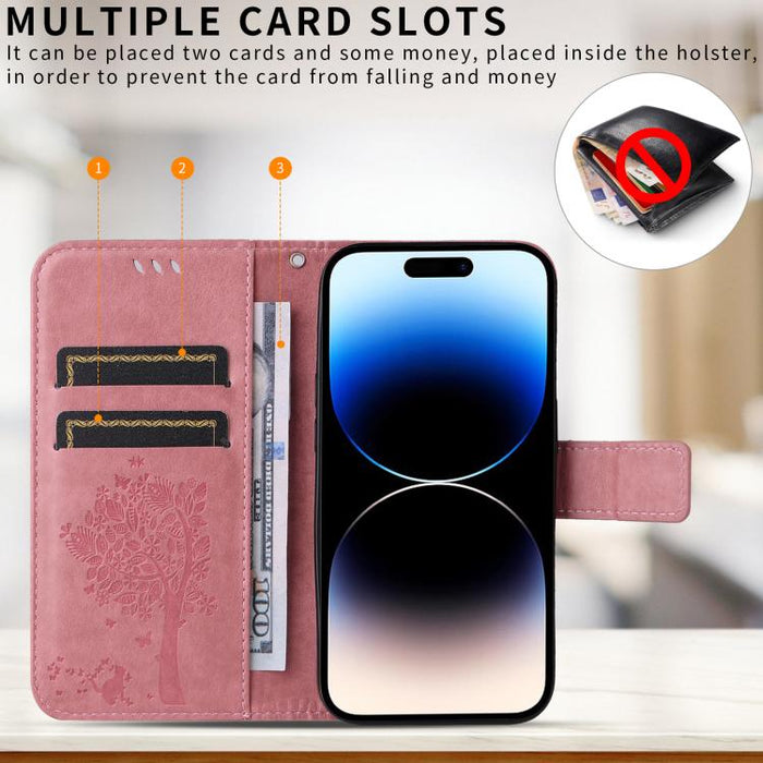 Funda de cuero con tapa para teléfono con estampado en relieve de árbol y gato, For Redmi Turbo 5 Max 5G, For Redmi Turbo 5 5G / Poco X8 Pro 5G, For Redmi K90 Pro Max/Poco F8 Ultra, For Redmi K90 / Poco F8 Pro, For Redmi 15C 5G / 4G EU 173mm           ...
