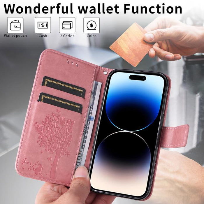 Funda de cuero con tapa para teléfono con estampado en relieve de árbol y gato, For Redmi Turbo 5 Max 5G, For Redmi Turbo 5 5G / Poco X8 Pro 5G, For Redmi K90 Pro Max/Poco F8 Ultra, For Redmi K90 / Poco F8 Pro, For Redmi 15C 5G / 4G EU 173mm           ...