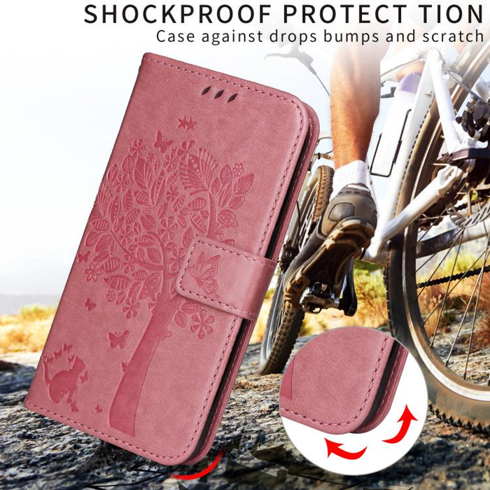 Funda de cuero con tapa para teléfono con estampado en relieve de árbol y gato, For Redmi Turbo 5 Max 5G, For Redmi Turbo 5 5G / Poco X8 Pro 5G, For Redmi K90 Pro Max/Poco F8 Ultra, For Redmi K90 / Poco F8 Pro, For Redmi 15C 5G / 4G EU 173mm           ...