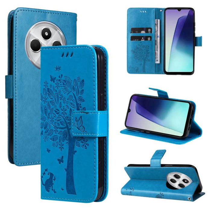 Funda de cuero con tapa para teléfono con estampado en relieve de árbol y gato, For Redmi Turbo 5 Max 5G, For Redmi Turbo 5 5G / Poco X8 Pro 5G, For Redmi K90 Pro Max/Poco F8 Ultra, For Redmi K90 / Poco F8 Pro, For Redmi 15C 5G / 4G EU 173mm           ...