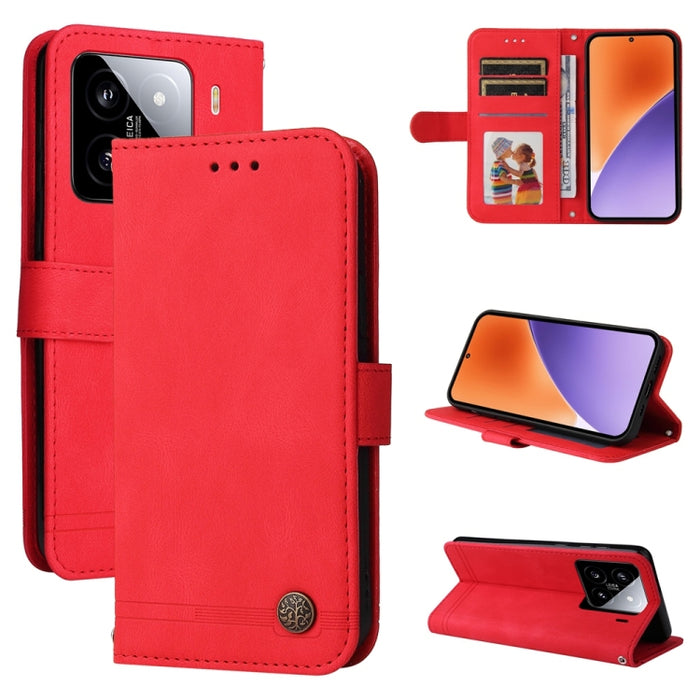 Funda de cuero para teléfono con botones de metal y diseño de árbol de la vida Skin Feel, For Xiaomi 17 Max 5G, For Xiaomi 17T Pro 5G, For Xiaomi 17T 5G, For Xiaomi 17 Ultra, For Xiaomi 17 Pro Max, For Xiaomi 17 Pro, For Xiaomi 17                      ...