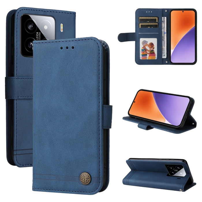 Funda de cuero para teléfono con botones de metal y diseño de árbol de la vida Skin Feel, For Xiaomi 17 Max 5G, For Xiaomi 17T Pro 5G, For Xiaomi 17T 5G, For Xiaomi 17 Ultra, For Xiaomi 17 Pro Max, For Xiaomi 17 Pro, For Xiaomi 17                      ...