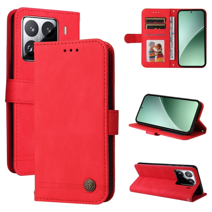 Funda de cuero para teléfono con botones de metal y diseño de árbol de la vida Skin Feel, For Xiaomi 17 Max 5G, For Xiaomi 17T Pro 5G, For Xiaomi 17T 5G, For Xiaomi 17 Ultra, For Xiaomi 17 Pro Max, For Xiaomi 17 Pro, For Xiaomi 17                      ...