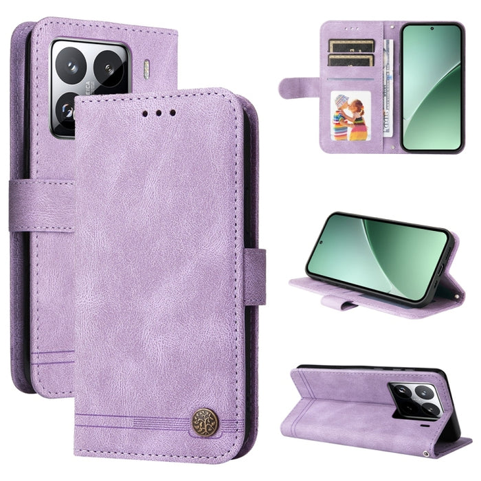 Funda de cuero para teléfono con botones de metal y diseño de árbol de la vida Skin Feel, For Xiaomi 17 Max 5G, For Xiaomi 17T Pro 5G, For Xiaomi 17T 5G, For Xiaomi 17 Ultra, For Xiaomi 17 Pro Max, For Xiaomi 17 Pro, For Xiaomi 17                      ...
