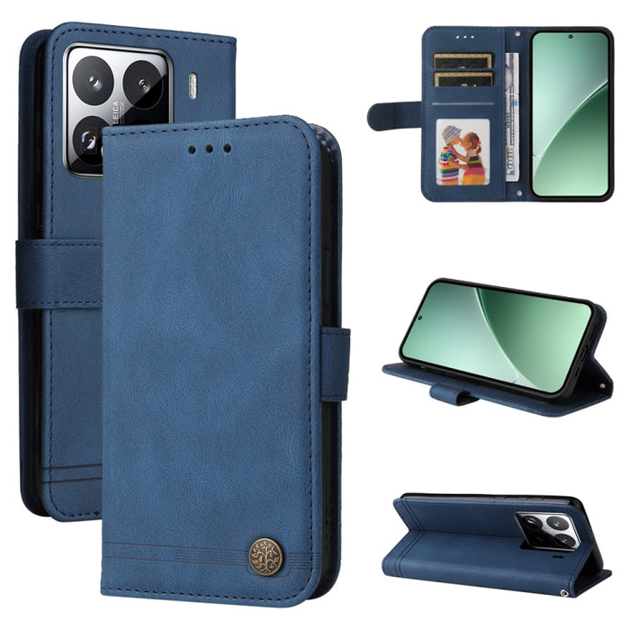 Funda de cuero para teléfono con botones de metal y diseño de árbol de la vida Skin Feel, For Xiaomi 17 Max 5G, For Xiaomi 17T Pro 5G, For Xiaomi 17T 5G, For Xiaomi 17 Ultra, For Xiaomi 17 Pro Max, For Xiaomi 17 Pro, For Xiaomi 17                      ...