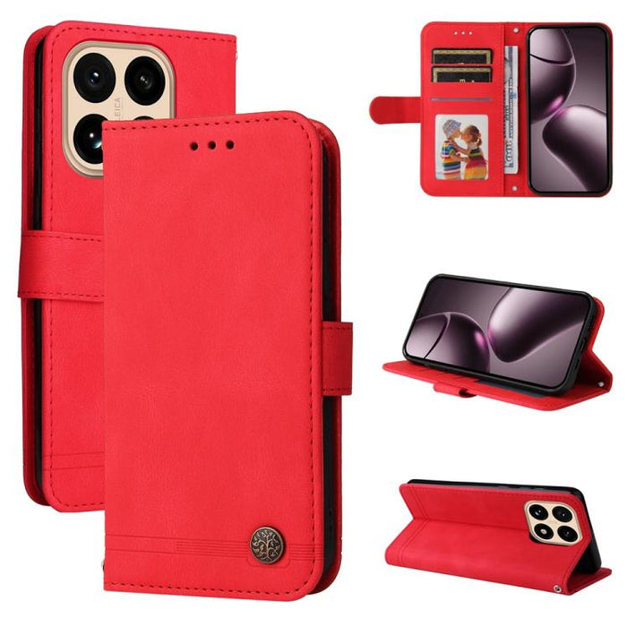 Funda de cuero para teléfono con botones de metal y diseño de árbol de la vida Skin Feel, For Xiaomi 17 Max 5G, For Xiaomi 17T Pro 5G, For Xiaomi 17T 5G, For Xiaomi 17 Ultra, For Xiaomi 17 Pro Max, For Xiaomi 17 Pro, For Xiaomi 17                      ...
