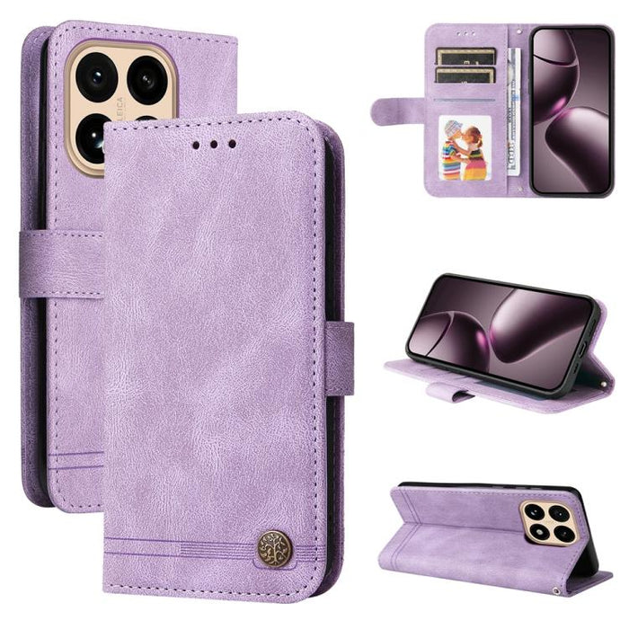 Funda de cuero para teléfono con botones de metal y diseño de árbol de la vida Skin Feel, For Xiaomi 17 Max 5G, For Xiaomi 17T Pro 5G, For Xiaomi 17T 5G, For Xiaomi 17 Ultra, For Xiaomi 17 Pro Max, For Xiaomi 17 Pro, For Xiaomi 17                      ...