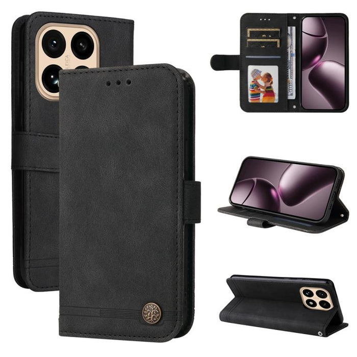 Funda de cuero para teléfono con botones de metal y diseño de árbol de la vida Skin Feel, For Xiaomi 17 Max 5G, For Xiaomi 17T Pro 5G, For Xiaomi 17T 5G, For Xiaomi 17 Ultra, For Xiaomi 17 Pro Max, For Xiaomi 17 Pro, For Xiaomi 17                      ...