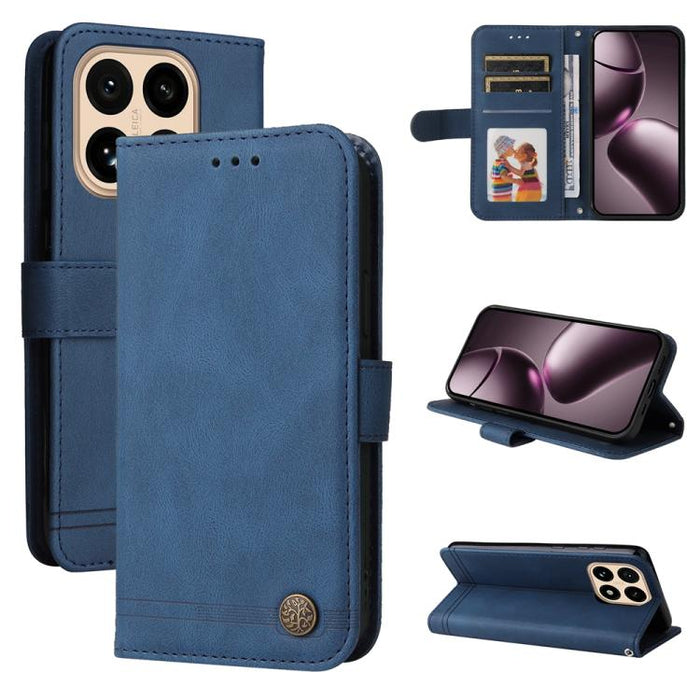 Funda de cuero para teléfono con botones de metal y diseño de árbol de la vida Skin Feel, For Xiaomi 17 Max 5G, For Xiaomi 17T Pro 5G, For Xiaomi 17T 5G, For Xiaomi 17 Ultra, For Xiaomi 17 Pro Max, For Xiaomi 17 Pro, For Xiaomi 17                      ...
