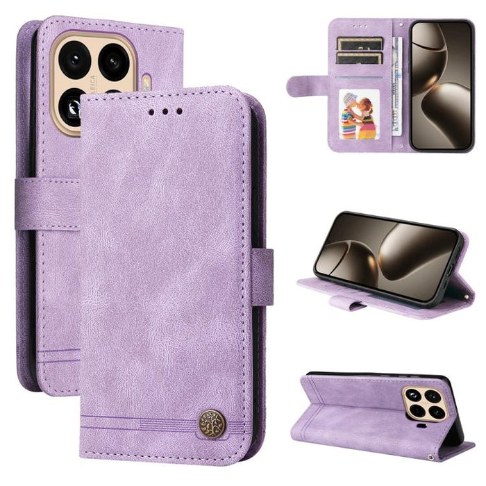 Funda de cuero para teléfono con botones de metal y diseño de árbol de la vida Skin Feel, For Xiaomi 17 Max 5G, For Xiaomi 17T Pro 5G, For Xiaomi 17T 5G, For Xiaomi 17 Ultra, For Xiaomi 17 Pro Max, For Xiaomi 17 Pro, For Xiaomi 17                      ...