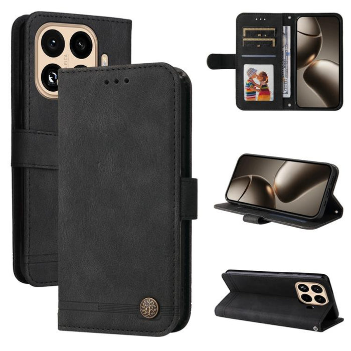 Funda de cuero para teléfono con botones de metal y diseño de árbol de la vida Skin Feel, For Xiaomi 17 Max 5G, For Xiaomi 17T Pro 5G, For Xiaomi 17T 5G, For Xiaomi 17 Ultra, For Xiaomi 17 Pro Max, For Xiaomi 17 Pro, For Xiaomi 17                      ...