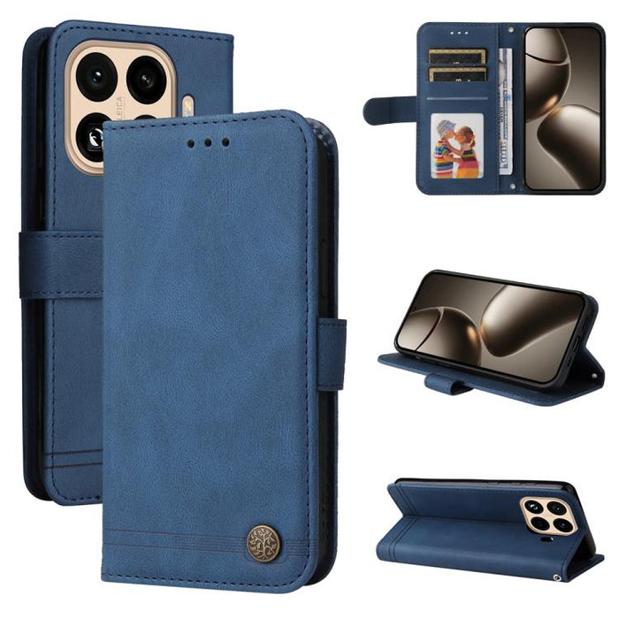 Funda de cuero para teléfono con botones de metal y diseño de árbol de la vida Skin Feel, For Xiaomi 17 Max 5G, For Xiaomi 17T Pro 5G, For Xiaomi 17T 5G, For Xiaomi 17 Ultra, For Xiaomi 17 Pro Max, For Xiaomi 17 Pro, For Xiaomi 17                      ...