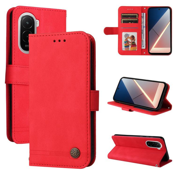 Funda de cuero para teléfono con botones de metal y diseño de árbol de la vida Skin Feel, For Xiaomi 17 Max 5G, For Xiaomi 17T Pro 5G, For Xiaomi 17T 5G, For Xiaomi 17 Ultra, For Xiaomi 17 Pro Max, For Xiaomi 17 Pro, For Xiaomi 17                      ...