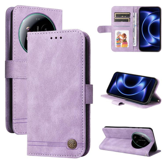 Funda de cuero para teléfono con botones de metal y diseño de árbol de la vida Skin Feel, For Xiaomi 17 Max 5G, For Xiaomi 17T Pro 5G, For Xiaomi 17T 5G, For Xiaomi 17 Ultra, For Xiaomi 17 Pro Max, For Xiaomi 17 Pro, For Xiaomi 17                      ...