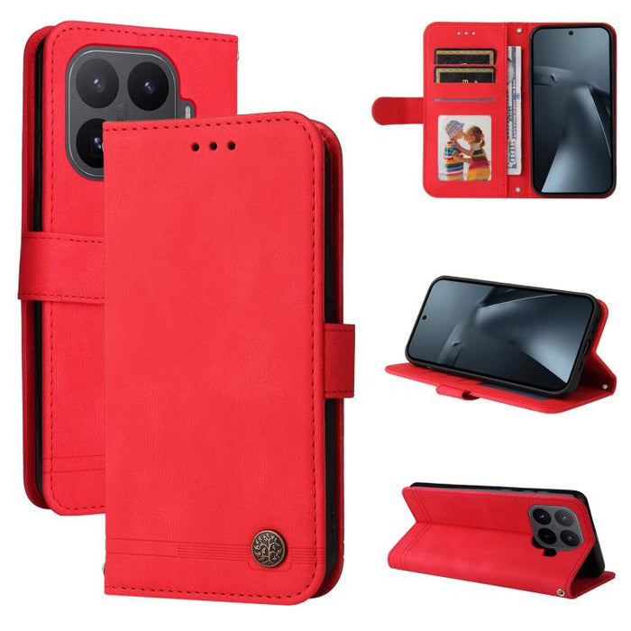 Funda de cuero para teléfono con botones de metal y diseño de árbol de la vida Skin Feel, For Xiaomi 17 Max 5G, For Xiaomi 17T Pro 5G, For Xiaomi 17T 5G, For Xiaomi 17 Ultra, For Xiaomi 17 Pro Max, For Xiaomi 17 Pro, For Xiaomi 17                      ...