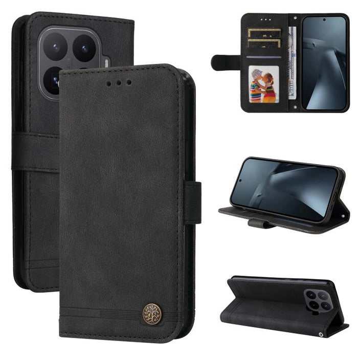 Funda de cuero para teléfono con botones de metal y diseño de árbol de la vida Skin Feel, For Xiaomi 17 Max 5G, For Xiaomi 17T Pro 5G, For Xiaomi 17T 5G, For Xiaomi 17 Ultra, For Xiaomi 17 Pro Max, For Xiaomi 17 Pro, For Xiaomi 17                      ...
