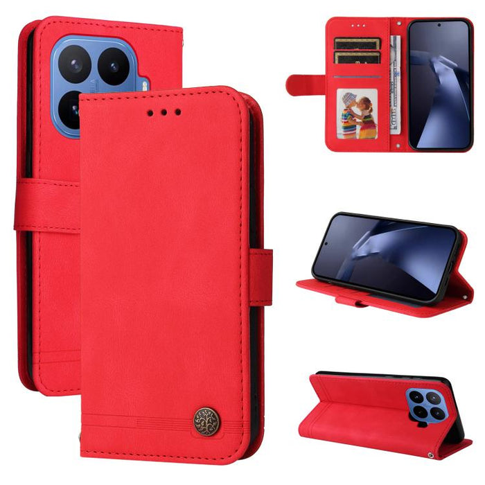 Funda de cuero para teléfono con botones de metal y diseño de árbol de la vida Skin Feel, For Xiaomi 17 Max 5G, For Xiaomi 17T Pro 5G, For Xiaomi 17T 5G, For Xiaomi 17 Ultra, For Xiaomi 17 Pro Max, For Xiaomi 17 Pro, For Xiaomi 17                      ...