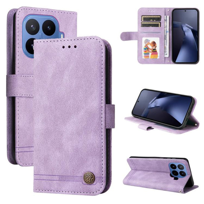 Funda de cuero para teléfono con botones de metal y diseño de árbol de la vida Skin Feel, For Xiaomi 17 Max 5G, For Xiaomi 17T Pro 5G, For Xiaomi 17T 5G, For Xiaomi 17 Ultra, For Xiaomi 17 Pro Max, For Xiaomi 17 Pro, For Xiaomi 17                      ...