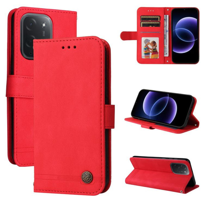 Funda de cuero para teléfono con botones de metal y diseño de árbol de la vida Skin Feel, For Xiaomi 17 Max 5G, For Xiaomi 17T Pro 5G, For Xiaomi 17T 5G, For Xiaomi 17 Ultra, For Xiaomi 17 Pro Max, For Xiaomi 17 Pro, For Xiaomi 17                      ...