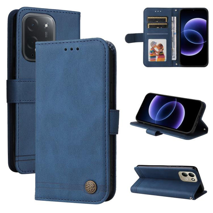 Funda de cuero para teléfono con botones de metal y diseño de árbol de la vida Skin Feel, For Xiaomi 17 Max 5G, For Xiaomi 17T Pro 5G, For Xiaomi 17T 5G, For Xiaomi 17 Ultra, For Xiaomi 17 Pro Max, For Xiaomi 17 Pro, For Xiaomi 17                      ...