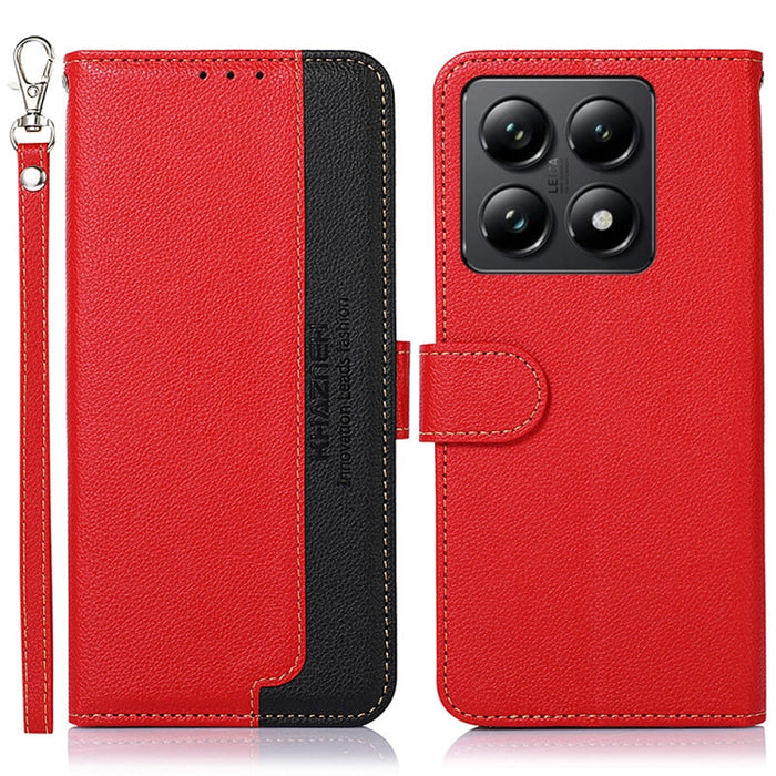 Funda para teléfono RFID de cuero con textura de lichi de KHAZNEH, For Xiaomi 17T Pro 5G, For Xiaomi 17T 5G, For Xiaomi 17 Pro Max, For Xiaomi 17 Pro, For Xiaomi 17, For Xiaomi 15T Pro 5G, For Xiaomi 15T 5G, For Xiaomi Poco F7 Pro / F7 Ultra           ...