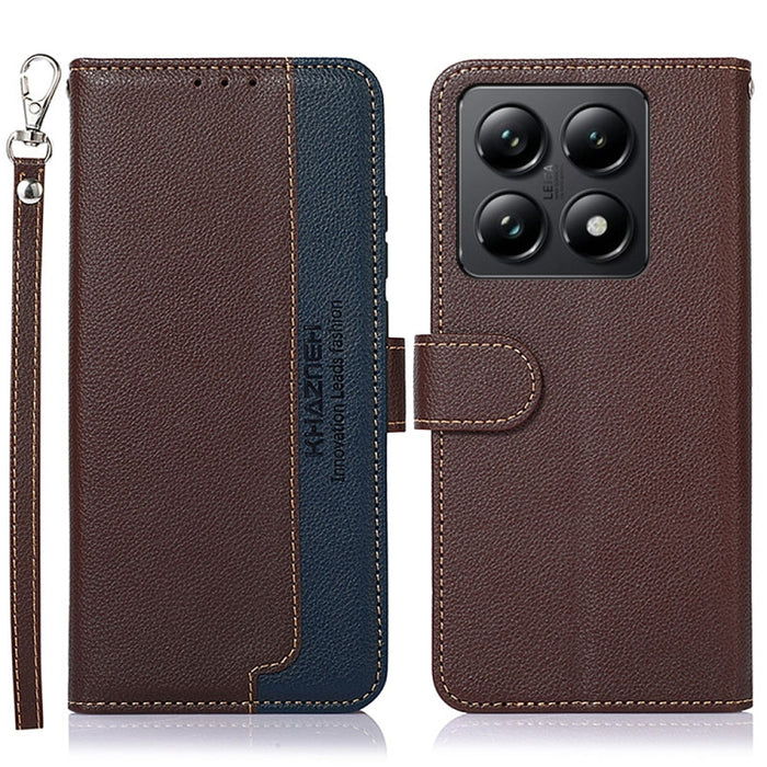 Funda para teléfono RFID de cuero con textura de lichi de KHAZNEH, For Xiaomi 17T Pro 5G, For Xiaomi 17T 5G, For Xiaomi 17 Pro Max, For Xiaomi 17 Pro, For Xiaomi 17, For Xiaomi 15T Pro 5G, For Xiaomi 15T 5G, For Xiaomi Poco F7 Pro / F7 Ultra           ...