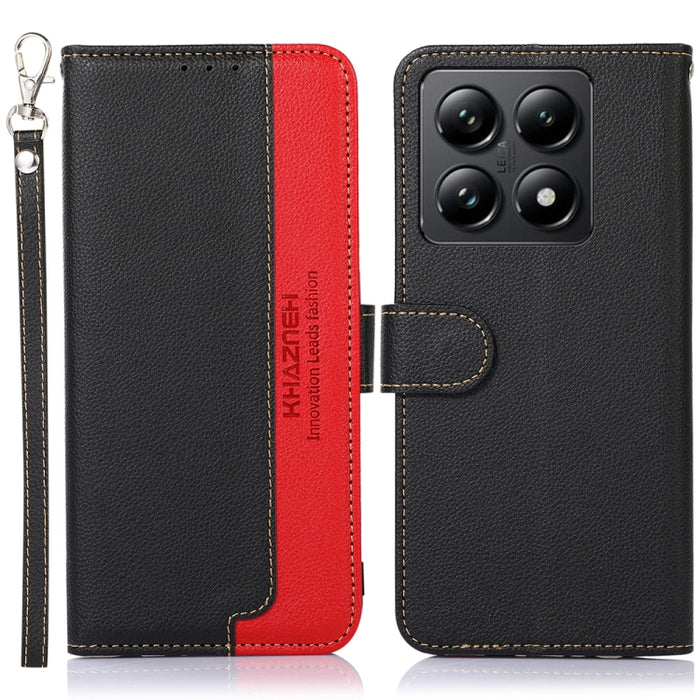 Funda para teléfono RFID de cuero con textura de lichi de KHAZNEH, For Xiaomi 17T Pro 5G, For Xiaomi 17T 5G, For Xiaomi 17 Pro Max, For Xiaomi 17 Pro, For Xiaomi 17, For Xiaomi 15T Pro 5G, For Xiaomi 15T 5G, For Xiaomi Poco F7 Pro / F7 Ultra           ...