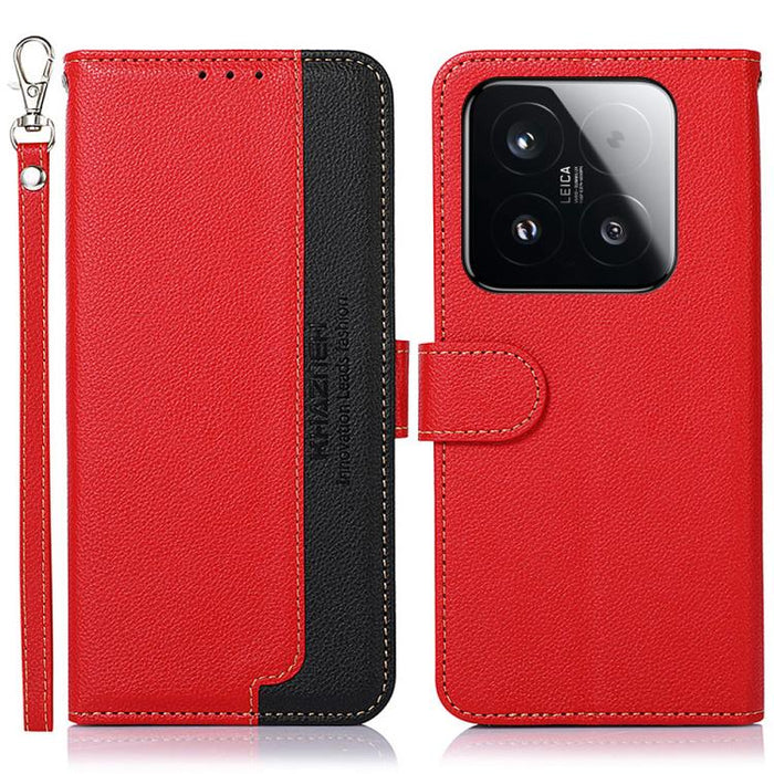 Funda para teléfono RFID de cuero con textura de lichi de KHAZNEH, For Xiaomi 17T Pro 5G, For Xiaomi 17T 5G, For Xiaomi 17 Pro Max, For Xiaomi 17 Pro, For Xiaomi 17, For Xiaomi 15T Pro 5G, For Xiaomi 15T 5G, For Xiaomi Poco F7 Pro / F7 Ultra           ...