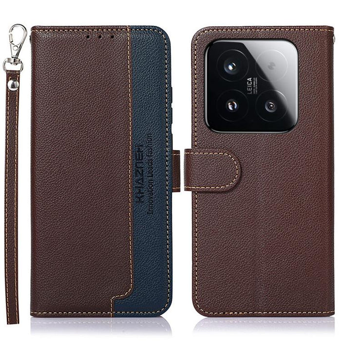 Funda para teléfono RFID de cuero con textura de lichi de KHAZNEH, For Xiaomi 17T Pro 5G, For Xiaomi 17T 5G, For Xiaomi 17 Pro Max, For Xiaomi 17 Pro, For Xiaomi 17, For Xiaomi 15T Pro 5G, For Xiaomi 15T 5G, For Xiaomi Poco F7 Pro / F7 Ultra           ...