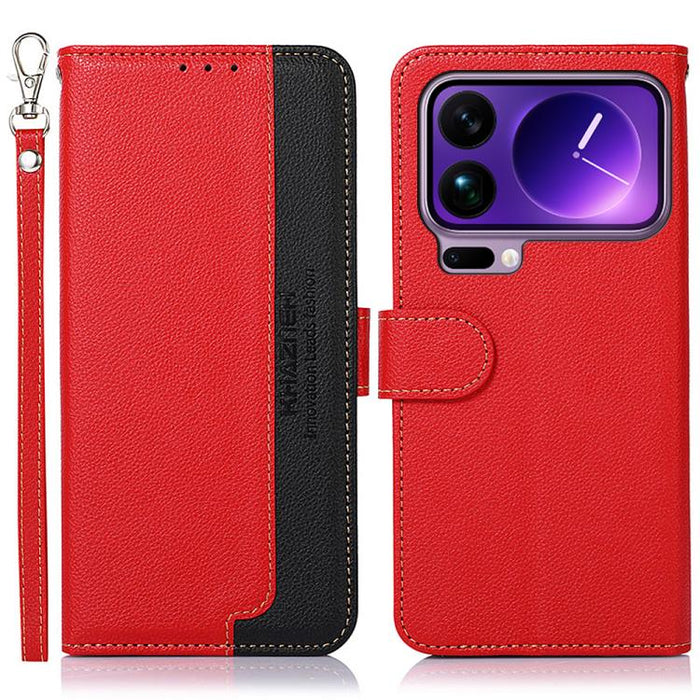 Funda para teléfono RFID de cuero con textura de lichi de KHAZNEH, For Xiaomi 17T Pro 5G, For Xiaomi 17T 5G, For Xiaomi 17 Pro Max, For Xiaomi 17 Pro, For Xiaomi 17, For Xiaomi 15T Pro 5G, For Xiaomi 15T 5G, For Xiaomi Poco F7 Pro / F7 Ultra           ...