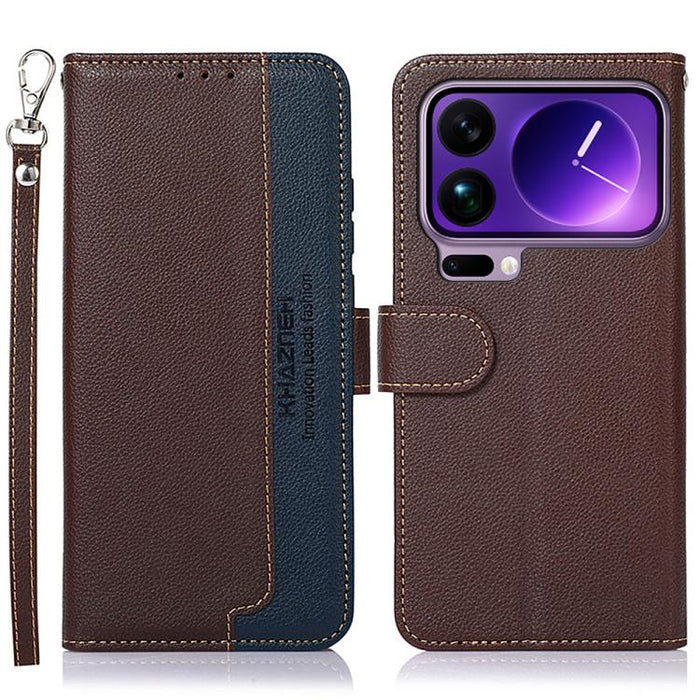 Funda para teléfono RFID de cuero con textura de lichi de KHAZNEH, For Xiaomi 17T Pro 5G, For Xiaomi 17T 5G, For Xiaomi 17 Pro Max, For Xiaomi 17 Pro, For Xiaomi 17, For Xiaomi 15T Pro 5G, For Xiaomi 15T 5G, For Xiaomi Poco F7 Pro / F7 Ultra           ...