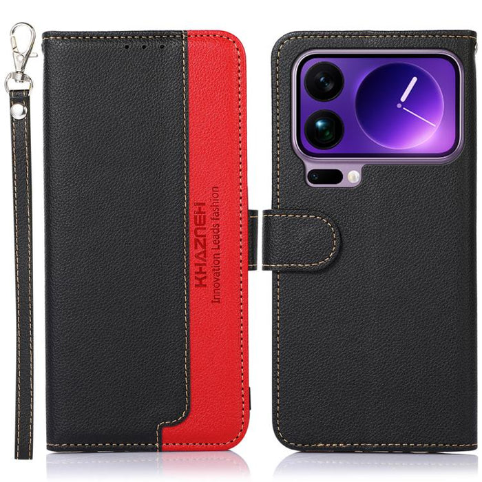 Funda para teléfono RFID de cuero con textura de lichi de KHAZNEH, For Xiaomi 17T Pro 5G, For Xiaomi 17T 5G, For Xiaomi 17 Pro Max, For Xiaomi 17 Pro, For Xiaomi 17, For Xiaomi 15T Pro 5G, For Xiaomi 15T 5G, For Xiaomi Poco F7 Pro / F7 Ultra           ...