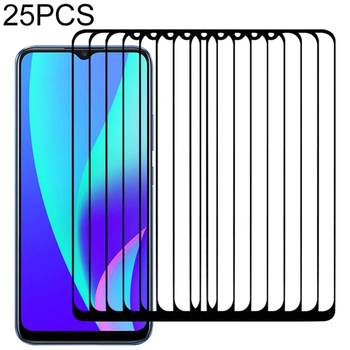 Película de vidrio templado de pantalla completa con pegamento completo de 25 piezas, For OPPO Realme C15 (25 PCS), For OPPO Realme 6 (25 PCS), For OPPO Realme 6 Pro (25 PCS), For Motorola Moto G Fast (25 PCS), For OPPO Realme 6i (25 PCS)              ...