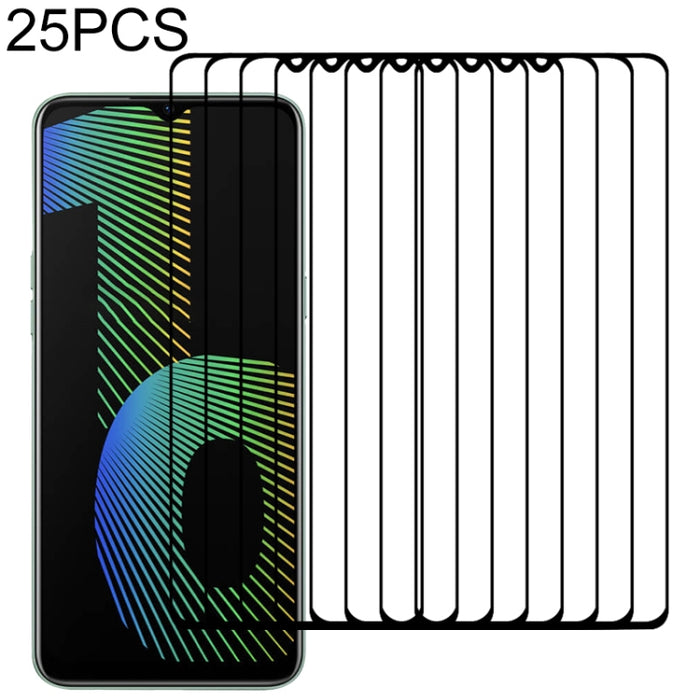 Película de vidrio templado de pantalla completa con pegamento completo de 25 piezas, For OPPO Realme C15 (25 PCS), For OPPO Realme 6 (25 PCS), For OPPO Realme 6 Pro (25 PCS), For Motorola Moto G Fast (25 PCS), For OPPO Realme 6i (25 PCS)              ...