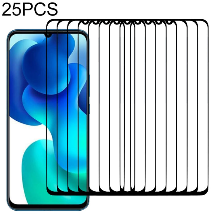 Película de vidrio templado de pantalla completa con pegamento completo de 25 piezas, For OPPO Realme C15 (25 PCS), For OPPO Realme 6 (25 PCS), For OPPO Realme 6 Pro (25 PCS), For Motorola Moto G Fast (25 PCS), For OPPO Realme 6i (25 PCS)              ...