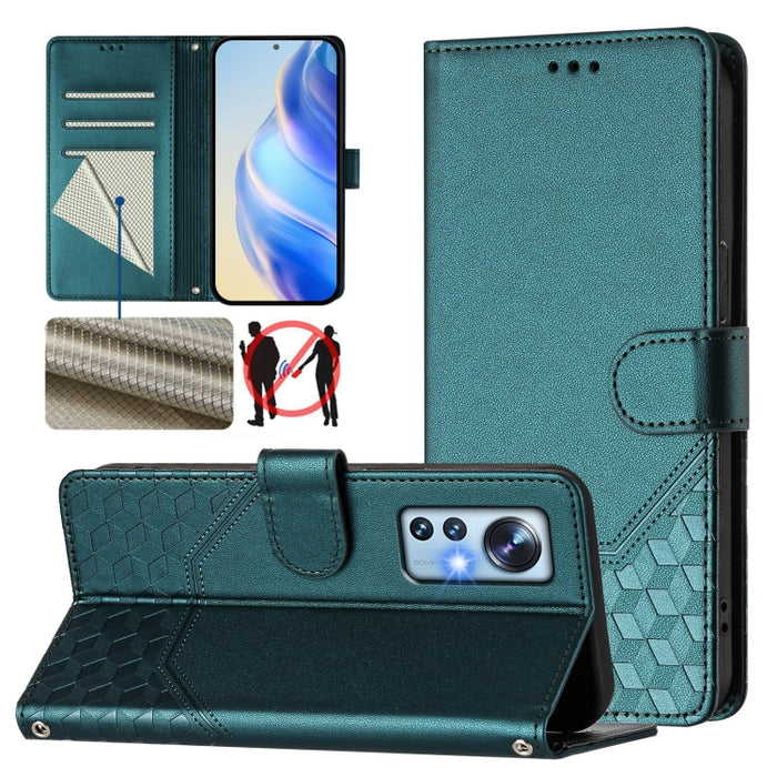 Funda de cuero para teléfono con RFID y estampado en panal, For Xiaomi Poco X6 Neo 5G, For Xiaomi Poco X6 Pro / Redmi K70E, For Xiaomi Poco X6 5G, For Xiaomi 14 Ultra 5G, For Xiaomi 14 Pro 5G, For Xiaomi 14, For Xiaomi Poco F5 / Redmi Note 12 Turbo 5G ...