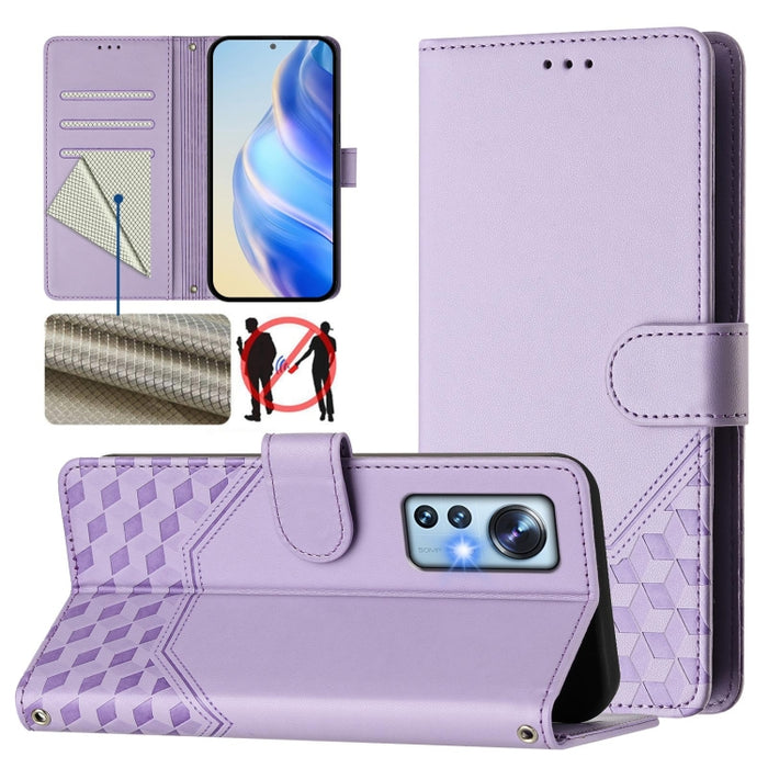 Funda de cuero para teléfono con RFID y estampado en panal, For Xiaomi Poco X6 Neo 5G, For Xiaomi Poco X6 Pro / Redmi K70E, For Xiaomi Poco X6 5G, For Xiaomi 14 Ultra 5G, For Xiaomi 14 Pro 5G, For Xiaomi 14, For Xiaomi Poco F5 / Redmi Note 12 Turbo 5G ...