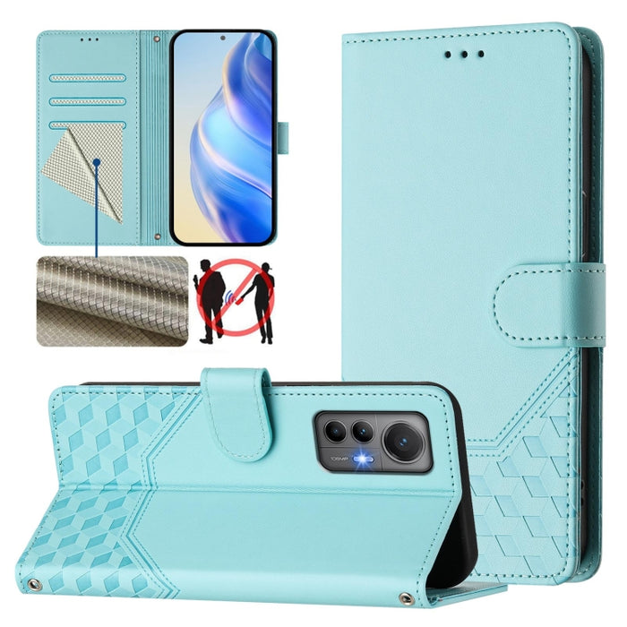 Funda de cuero para teléfono con RFID y estampado en panal, For Xiaomi Poco X6 Neo 5G, For Xiaomi Poco X6 Pro / Redmi K70E, For Xiaomi Poco X6 5G, For Xiaomi 14 Ultra 5G, For Xiaomi 14 Pro 5G, For Xiaomi 14, For Xiaomi Poco F5 / Redmi Note 12 Turbo 5G ...
