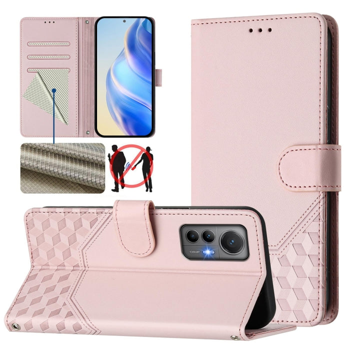 Funda de cuero para teléfono con RFID y estampado en panal, For Xiaomi Poco C40 / Redmi 10C, For Xiaomi Civi 1S, For Xiaomi Poco M4 Pro 4G, For Xiaomi Poco X4 Pro 5G, For Xiaomi Mi 11 Lite / Mi 11 Lite 5G NE, For Xiaomi 11T / 11T Pro                   ...
