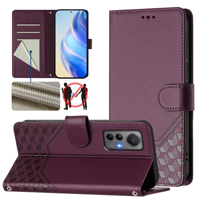 Funda de cuero para teléfono con RFID y estampado en panal, For Xiaomi Poco X6 Neo 5G, For Xiaomi Poco X6 Pro / Redmi K70E, For Xiaomi Poco X6 5G, For Xiaomi 14 Ultra 5G, For Xiaomi 14 Pro 5G, For Xiaomi 14, For Xiaomi Poco F5 / Redmi Note 12 Turbo 5G ...