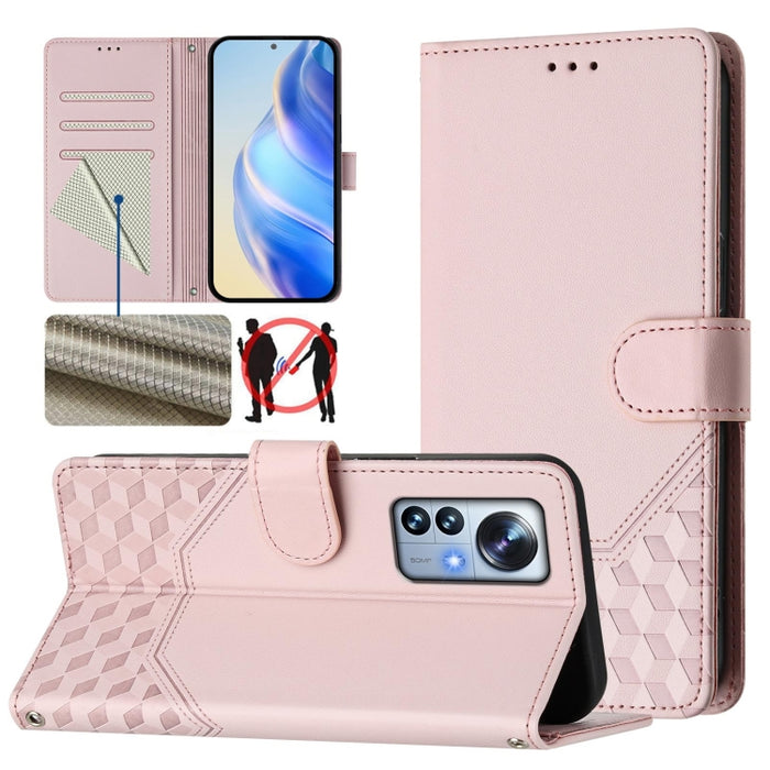 Funda de cuero para teléfono con RFID y estampado en panal, For Xiaomi Poco X6 Neo 5G, For Xiaomi Poco X6 Pro / Redmi K70E, For Xiaomi Poco X6 5G, For Xiaomi 14 Ultra 5G, For Xiaomi 14 Pro 5G, For Xiaomi 14, For Xiaomi Poco F5 / Redmi Note 12 Turbo 5G ...
