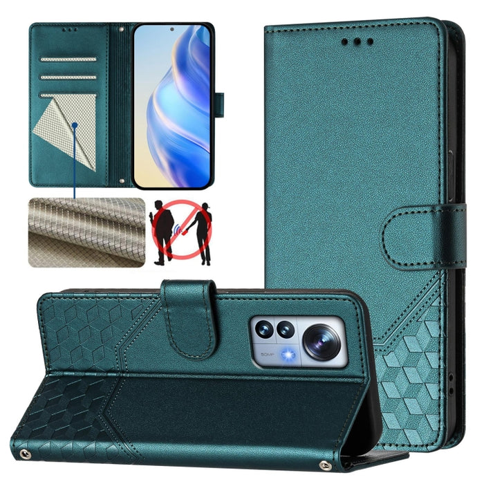 Funda de cuero para teléfono con RFID y estampado en panal, For Xiaomi Poco X6 Neo 5G, For Xiaomi Poco X6 Pro / Redmi K70E, For Xiaomi Poco X6 5G, For Xiaomi 14 Ultra 5G, For Xiaomi 14 Pro 5G, For Xiaomi 14, For Xiaomi Poco F5 / Redmi Note 12 Turbo 5G ...