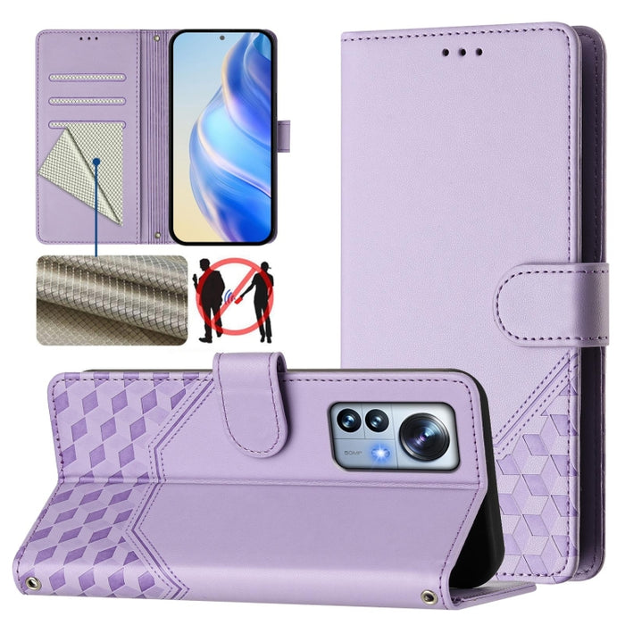 Funda de cuero para teléfono con RFID y estampado en panal, For Xiaomi Poco X6 Neo 5G, For Xiaomi Poco X6 Pro / Redmi K70E, For Xiaomi Poco X6 5G, For Xiaomi 14 Ultra 5G, For Xiaomi 14 Pro 5G, For Xiaomi 14, For Xiaomi Poco F5 / Redmi Note 12 Turbo 5G ...