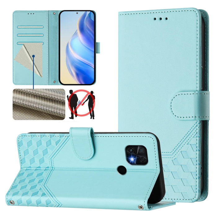 Funda de cuero para teléfono con RFID y estampado en panal, For Xiaomi Poco C40 / Redmi 10C, For Xiaomi Civi 1S, For Xiaomi Poco M4 Pro 4G, For Xiaomi Poco X4 Pro 5G, For Xiaomi Mi 11 Lite / Mi 11 Lite 5G NE, For Xiaomi 11T / 11T Pro                   ...