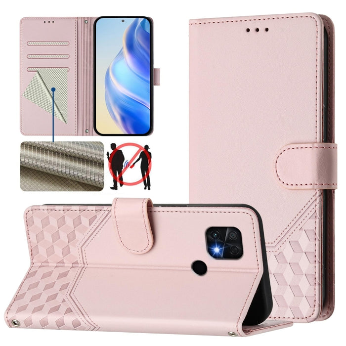 Funda de cuero para teléfono con RFID y estampado en panal, For Xiaomi Poco C40 / Redmi 10C, For Xiaomi Civi 1S, For Xiaomi Poco M4 Pro 4G, For Xiaomi Poco X4 Pro 5G, For Xiaomi Mi 11 Lite / Mi 11 Lite 5G NE, For Xiaomi 11T / 11T Pro                   ...