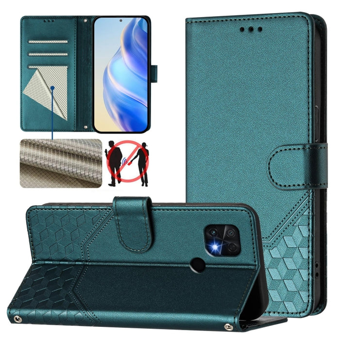 Funda de cuero para teléfono con RFID y estampado en panal, For Xiaomi Poco C40 / Redmi 10C, For Xiaomi Civi 1S, For Xiaomi Poco M4 Pro 4G, For Xiaomi Poco X4 Pro 5G, For Xiaomi Mi 11 Lite / Mi 11 Lite 5G NE, For Xiaomi 11T / 11T Pro                   ...
